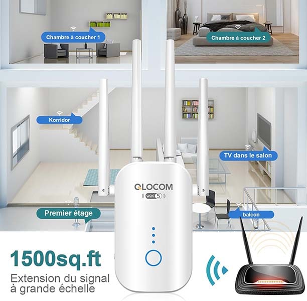 L'incroyable Répéteur Wifi QLOCOM DFF9958 : un Océan de Puissance pour vos Connexions